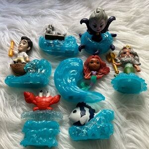 SEVEN Disney The Little Mermaid FULL SET McDonalds Happy Meal toys